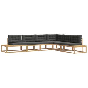 vidaXL Udend&oslash;rs sofagruppe med pude Hvid 357 x 198,5 x 73 cm Polyester