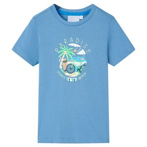 vidaXL T-shirt til b&oslash;rn str. 116 bl&aring;