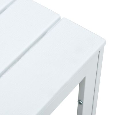 vidaXL sofabord 78x78x74 cm HDPE trælook hvid
