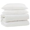 vidaXL Dynebetr&aelig;k S&aelig;t med pude 3 stk. Hvid Microfiber