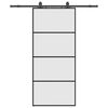 vidaXL skyded&oslash;r med hardwares&aelig;t 90x205 cm ESG glas sort