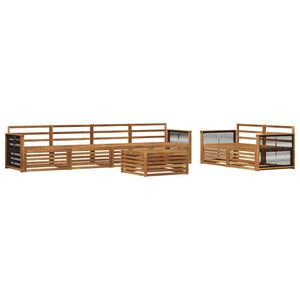 vidaXL Udend&oslash;rs sofagruppe 7 pcs Naturfarvet Massivt Akacietr&aelig;