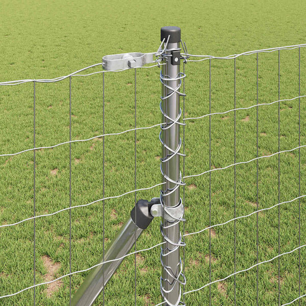 vidaXL Hegn med post S&oslash;lv 1 x 25 m St&aring;l og PVC