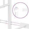 vidaXL sengeramme med sengegavl 100x200 cm metal hvid