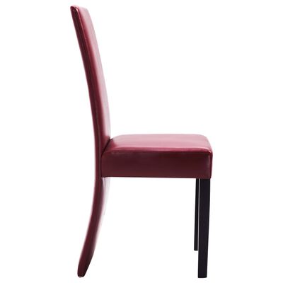 vidaXL spisebordsstole 2 stk. kunstlæder rødvinsfarvet