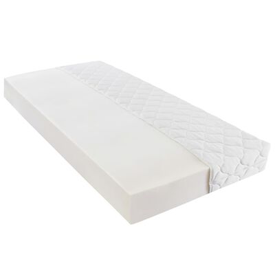 vidaXL seng med madras 120 x 200 cm kunstlæder hvid