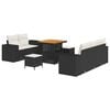 vidaXL Havesofa S&aelig;t 8 stk. 8-Antal s&aelig;der Sort og Cream Poly Rattan