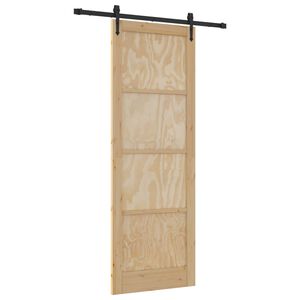 vidaXL Skyded&oslash;r ORKDAL Naturfarvet 83 x 232 cm Massivt fyrretr&aelig;