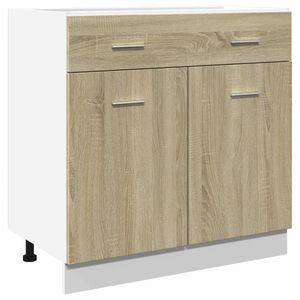vidaXL skuffebundskab "Lyon" Sonoma eg 80x46x81,5 cm konstrueret tr&aelig;