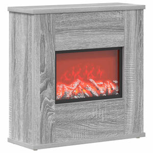 vidaXL Elektrisk pejs Gr&aring; Sonoma 47 x 18 x 48 cm Konstrueret tr&aelig;