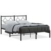 vidaXL sengeramme med sengegavl 140x190 cm metal sort