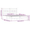 vidaXL sengeramme 150x200 cm uden madras konstrueret tr&aelig; brunt eg