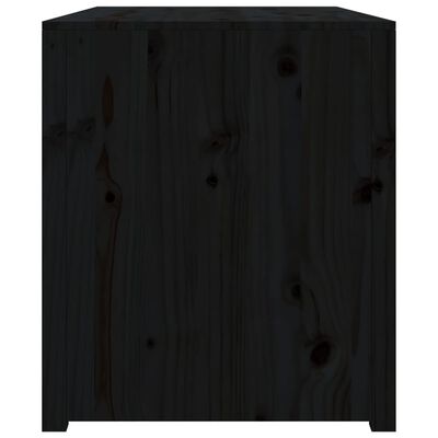 vidaXL udendørs køkkenskab 106x55x64 cm massivt fyrretræ sort