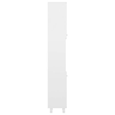 vidaXL badeværelsesskab 30x30x179 cm spånplade hvid højglans