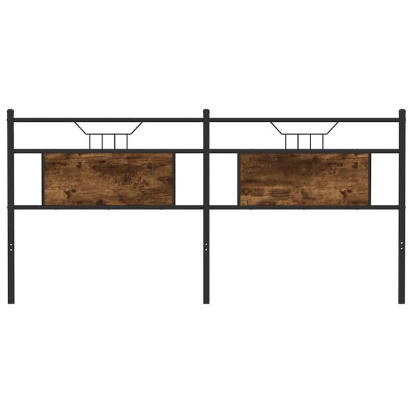 vidaXL udskiftningsgavl 180 cm konstrueret tr&aelig; og st&aring;l r&oslash;get egetr&aelig;sfarve