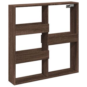 vidaXL v&aelig;gskab 80x15x80 cm konstrueret tr&aelig; brun egetr&aelig;sfarve