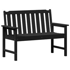 vidaXL Haveb&aelig;nk Sort 120 x 59 x 88 cm HDPE