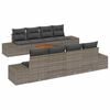 vidaXL Havesofa S&aelig;t med opbevaring 9 pcs Gr&aring; polyrattan