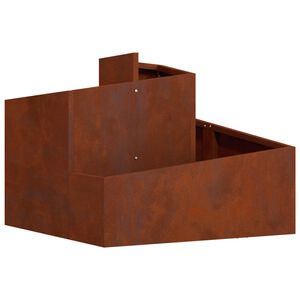 vidaXL Have Blomsterkrukke Rusten 60 x 60 x 50 cm Cortenst&aring;l