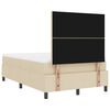 vidaXL Box spring seng med madras med LED Creme 120 x 190 cm Stof
