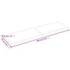 vidaXL bordplade 180x50x(2-6) cm ubehandlet massivt egetræ