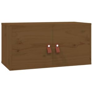 vidaXL v&aelig;gskab 60x30x30 cm massivt fyrretr&aelig; gyldenbrun