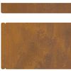 vidaXL Plænekant Rusten 450 x 0.05 x 15 cm Cortenstål