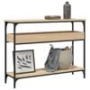 vidaXL konsolbord med hylde sonoma eg 100x29x75cm konstrueret tr&aelig;