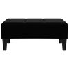 vidaXL 2-personers sovesofa med 2 puder og fodskammel fl&oslash;jl sort