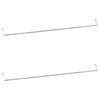 vidaXL gardinst&aelig;nger 2 stk. 90-135 cm aluminium hvid og s&oslash;lvfarvet