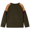 vidaXL Sweatshirt til b&oslash;rn str. 140 kakifarvet og brun