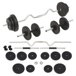 vidaXL v&aelig;gtstangs- og h&aring;ndv&aelig;gtss&aelig;t 30 kg