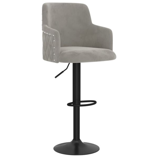 vidaXL barstole 2 stk. fl&oslash;jl lysegr&aring;