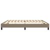 vidaXL Boxspring sengeramme 200x200 cm stof gråbrun