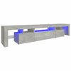 vidaXL sengebord med LED-lys 215x36,5x40 cm betongr&aring;