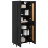 vidaXL Highboard 2 pcs Sort eg Konstrueret tr&aelig;