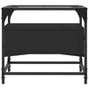 vidaXL sofabord med sort glastop 50x50x45 cm st&aring;l