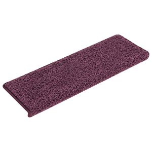 vidaXL trappem&aring;tter 15 stk. 65x21x4 cm m&oslash;rkelilla rektangul&aelig;r kant
