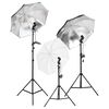 vidaXL belysningss&aelig;t til fotostudio med stativer og paraplyer