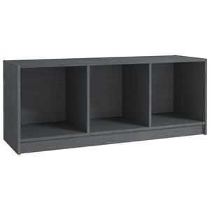 vidaXL tv-bord 104x33x41 cm massivt fyrretr&aelig; gr&aring;