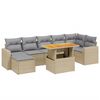 vidaXL sofas&aelig;t til haven 8 dele med hynder polyrattan beige