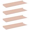 vidaXL Sv&aelig;vende hylde V&aelig;gmonteret 4 pcs Lyser&oslash;d 60 x 18 x 2,5 cm St&aring;l