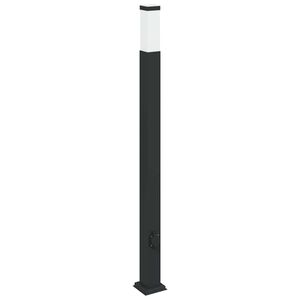 vidaXL pullertlampe med stikkontakt 110 cm sort IP44