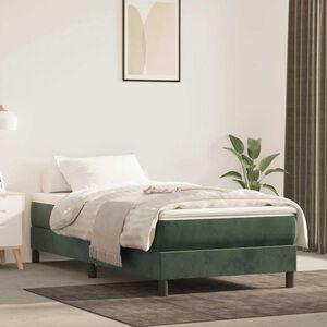 vidaXL springmadras med pocketfjedre medium 80x160 cm til fl&oslash;jl m&oslash;rkegr&oslash;n