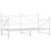 vidaXL daybed med udtr&aelig;k uden madras 107x203 cm st&aring;l hvid