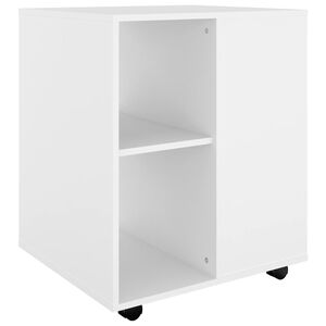 vidaXL rulleskab 60x53x72 cm konstrueret tr&aelig; hvid