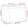 vidaXL Opbevaringsb&aelig;nk Sort eg 62 x 42 x 45 cm Konstrueret tr&aelig;