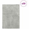 vidaXL Dekor Panels 50 pcs Beton Gr&aring; 30 x 42 x 0.27 cm Konstrueret tr&aelig;