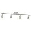 vidaXL Loftsspot med spotlights Nikkel 27 x 10 x 12 cm Metal