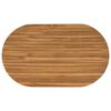 vidaXL Bordplade 120 x 70 x 3,5 cm Oval Massiv Teaktr&aelig; Naturfarvet